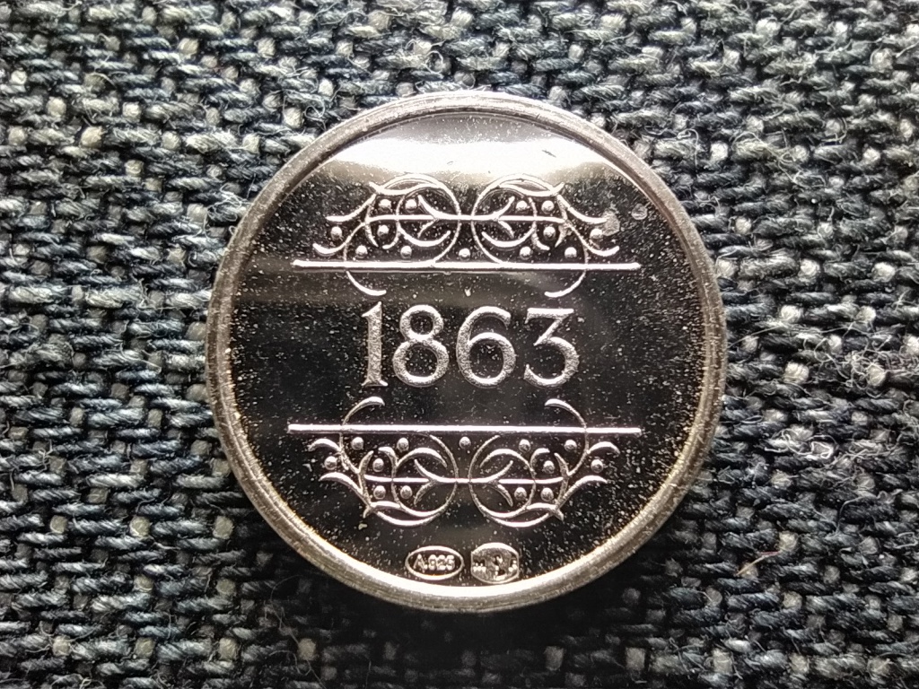 Belgium T&ouml;rt&eacute;nelmi mini &eacute;rem 1830-1980 1863 .925 ez&uuml;st