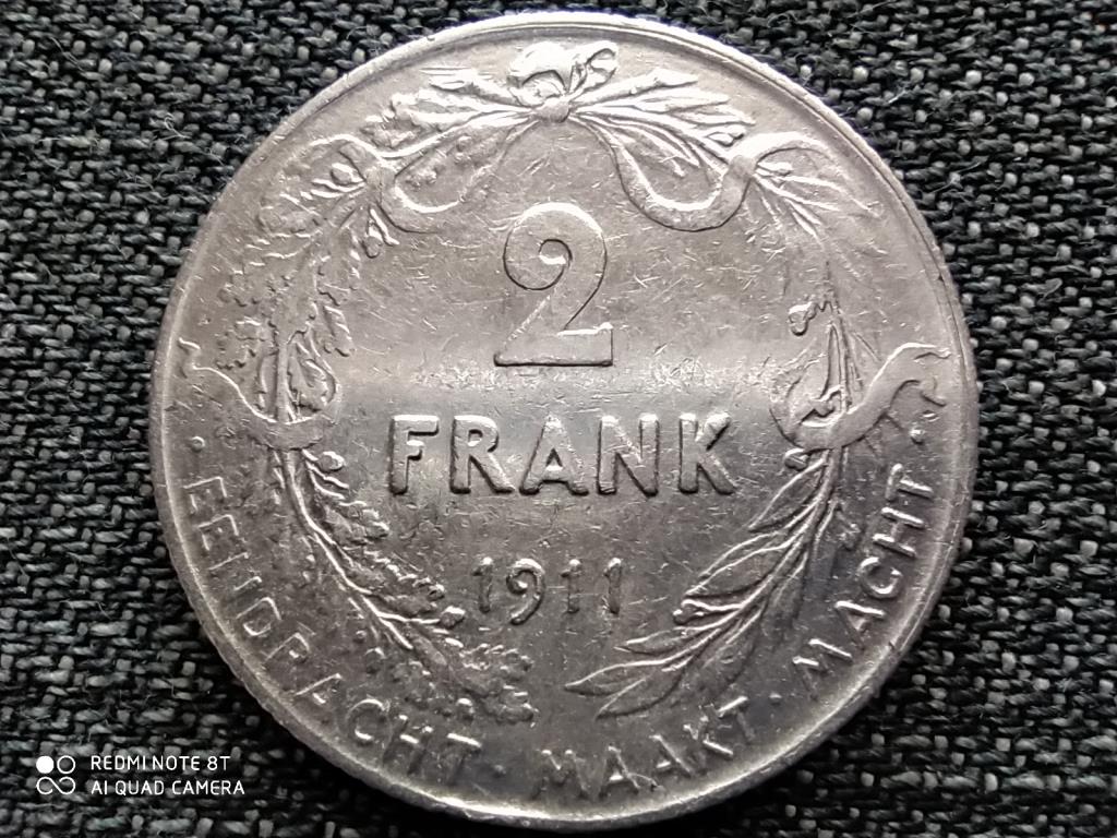 Belgium I. Albert (1909-1934) .835 ez&uuml;st 2 Frank