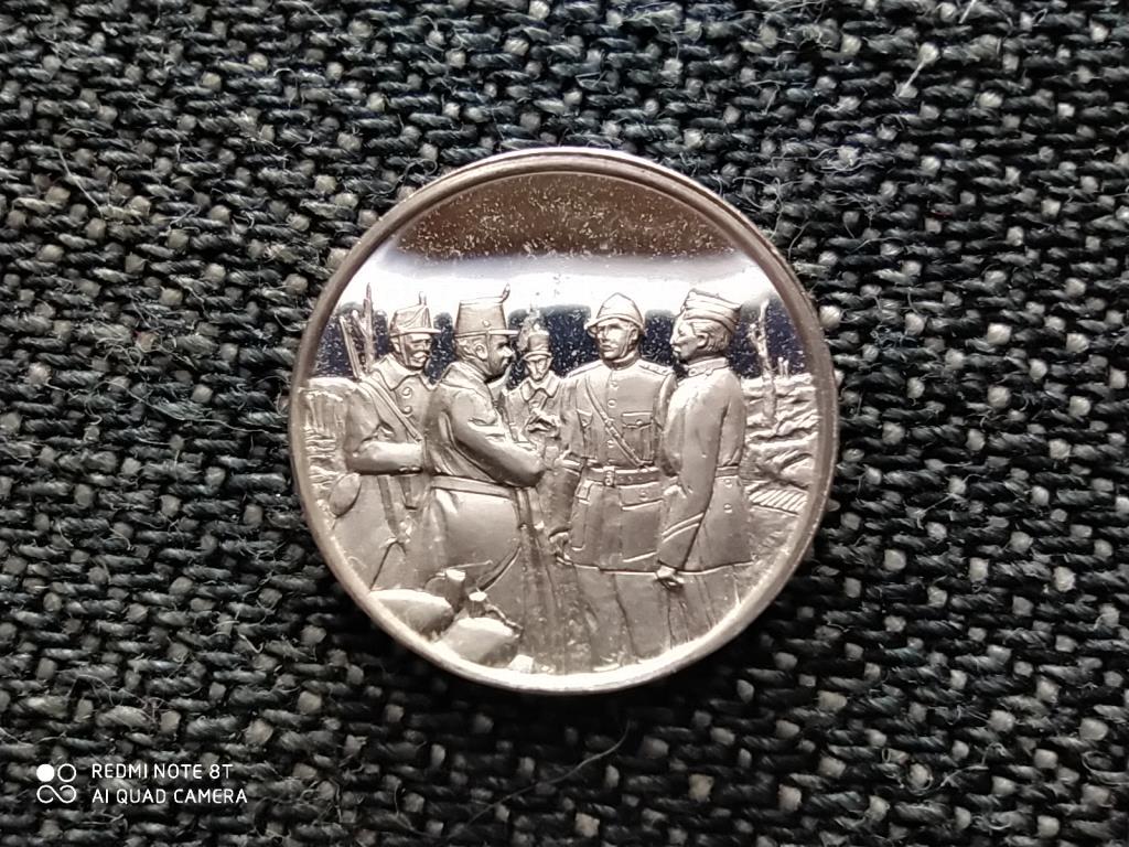 Belgium T&ouml;rt&eacute;nelmi mini &eacute;rem 1830-1980 1914-1918 L&ouml;v&eacute;sz&aacute;rok h&aacute;bor&uacute; .925 ez&uuml;st