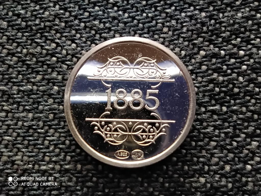 Belgium T&ouml;rt&eacute;nelmi mini &eacute;rem 1830-1980 1885 .925 ez&uuml;st