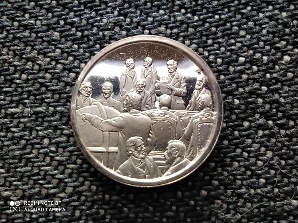 Belgium T&ouml;rt&eacute;nelmi mini &eacute;rem 1830-1980 1876 2.  .925 ez&uuml;st