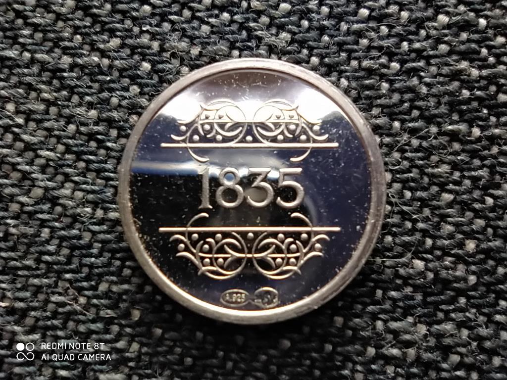 Belgium T&ouml;rt&eacute;nelmi mini &eacute;rem 1830-1980 1835 .925 ez&uuml;st