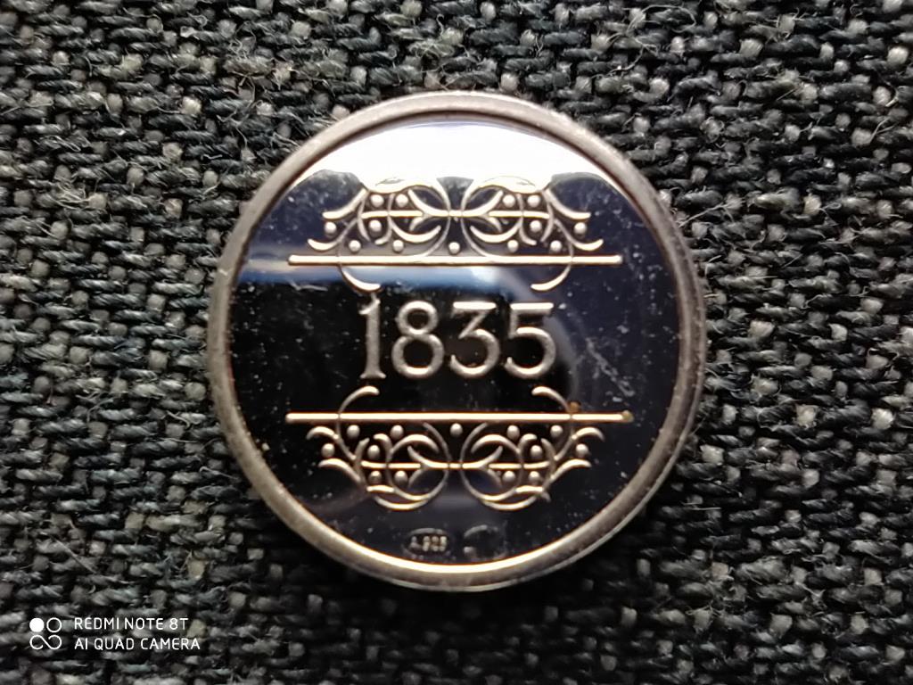 Belgium T&ouml;rt&eacute;nelmi mini &eacute;rem 1830-1980 1835 2. .925 ez&uuml;st