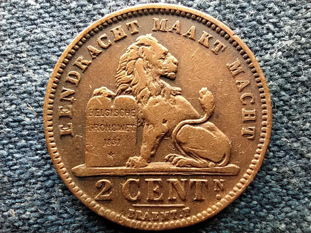Belgium II. Lip&oacute;t (1865-1909) 2 centime (holland sz&ouml;veg)