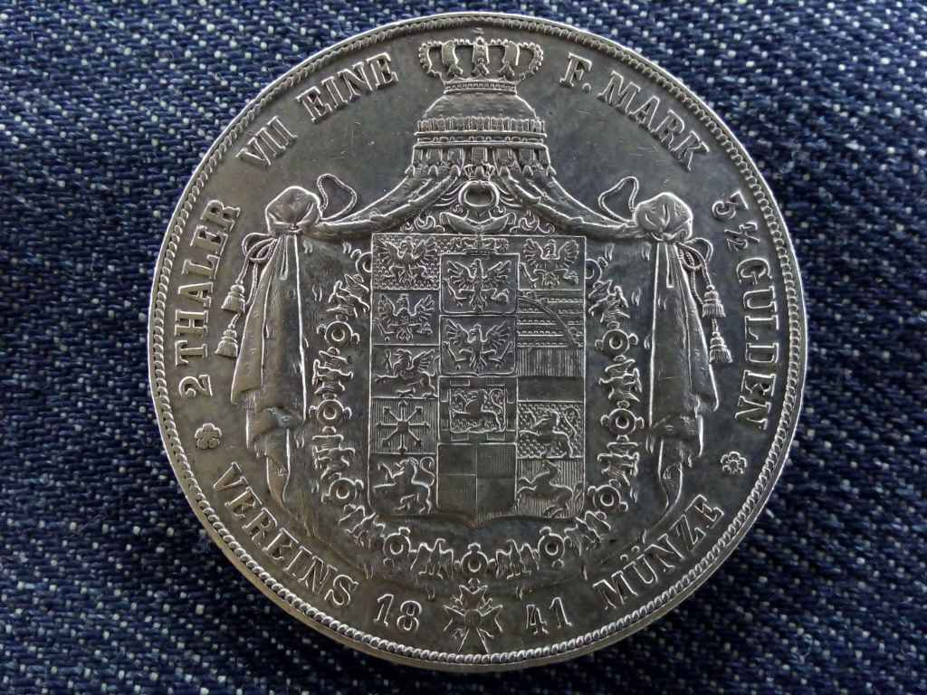 Poroszorsz&aacute;g IV. Frigyes Vilmos .900 ez&uuml;st 2 tall&eacute;r 3 1/2 gulden