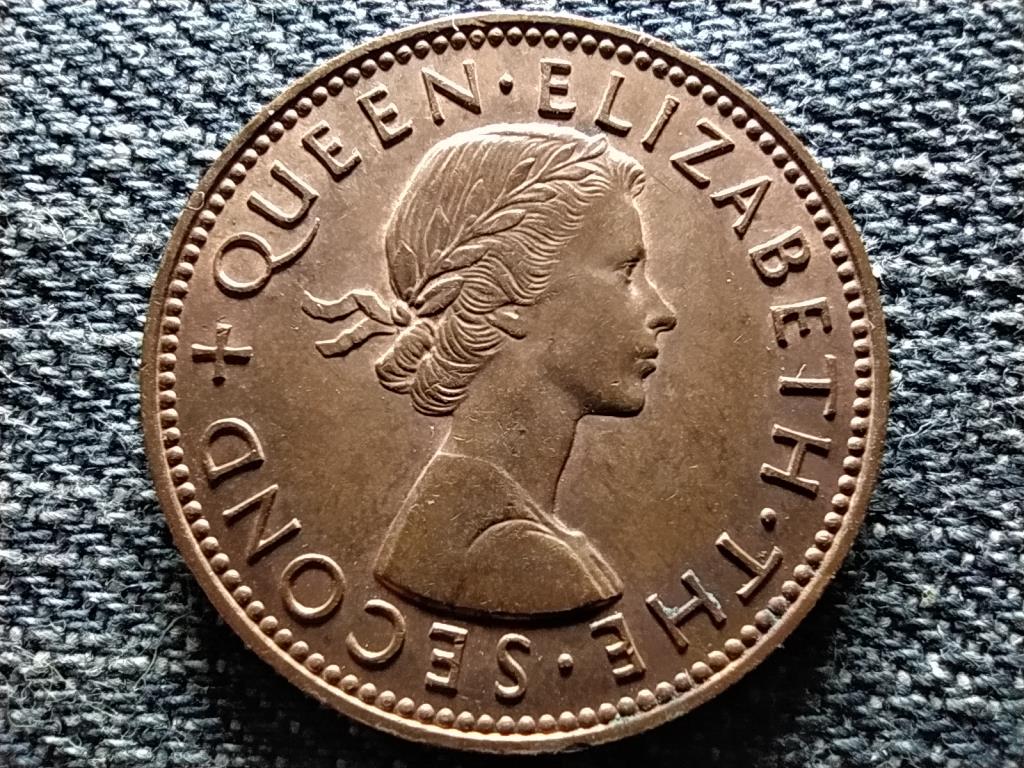 &Uacute;j-Z&eacute;land II. Erzs&eacute;bet maori med&aacute;l 1/2 Penny