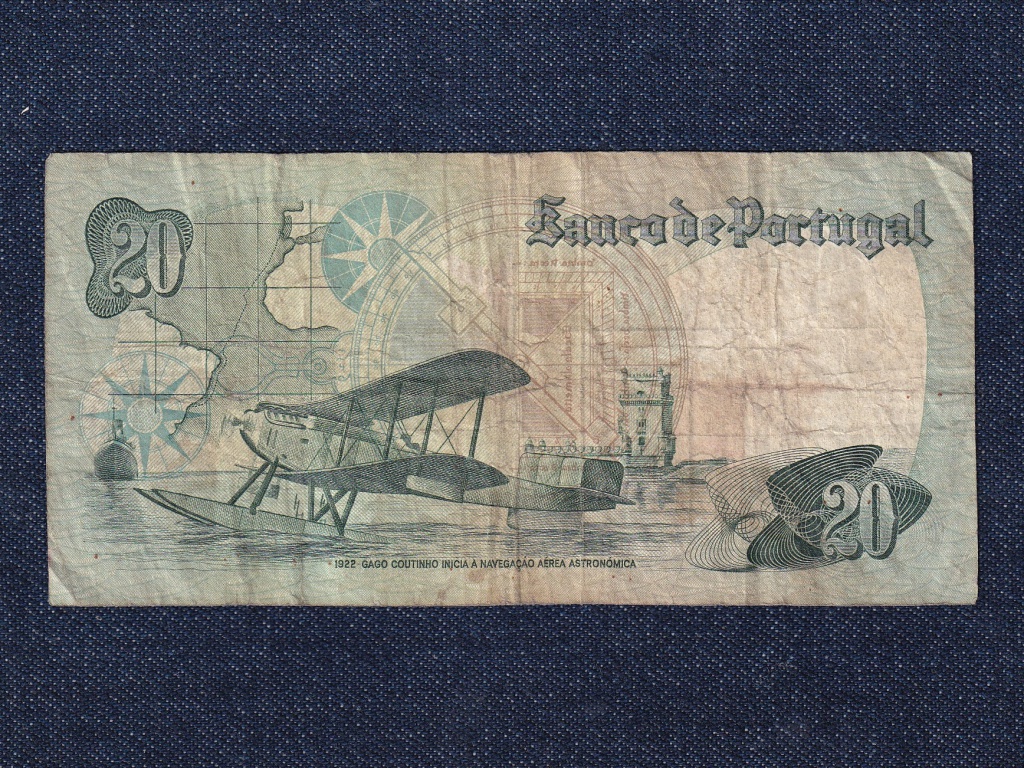 Portug&aacute;lia 20 Escudo bankjegy