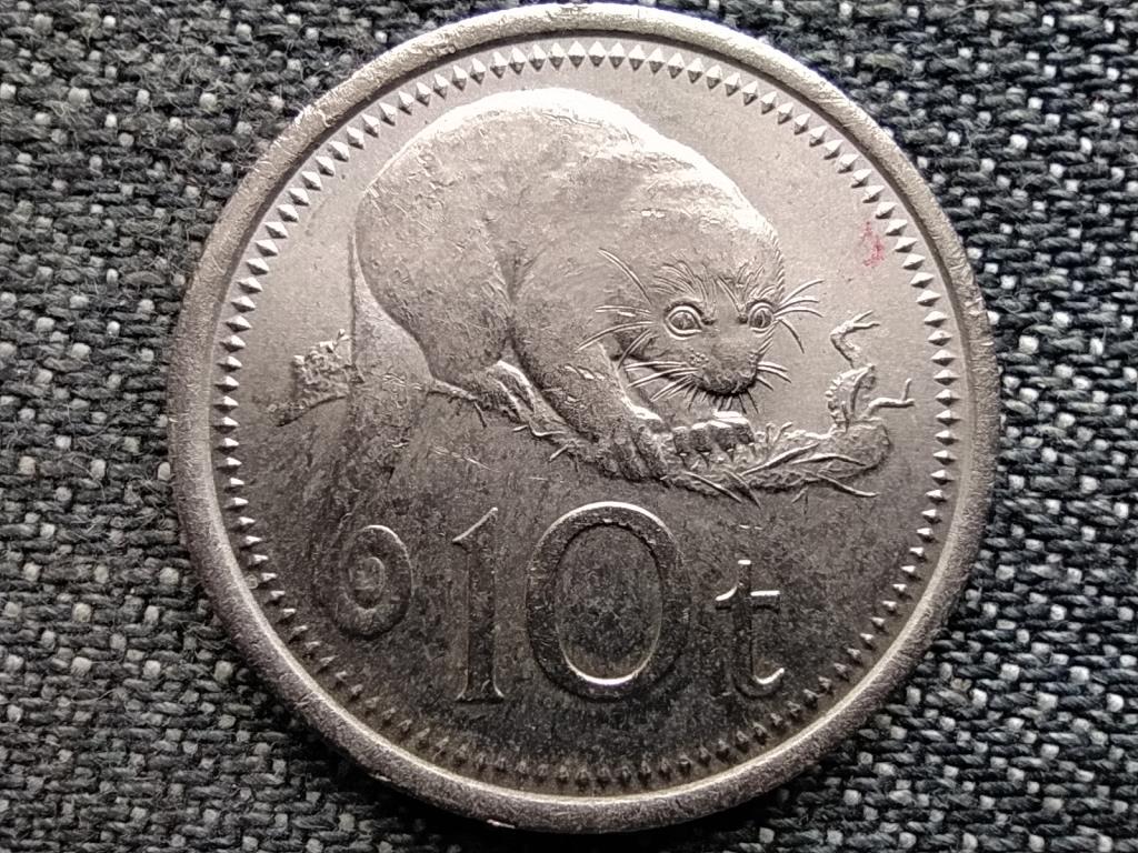 P&aacute;pua &Uacute;j-Guinea II. Erzs&eacute;bet (1975 - ) 10 toea