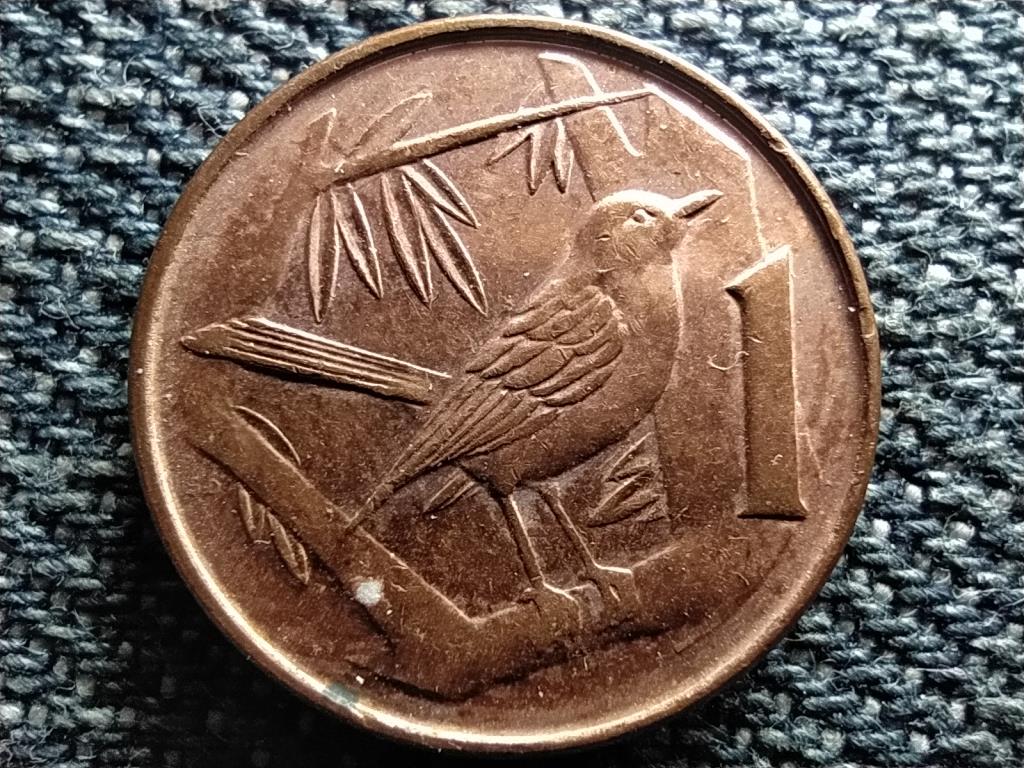 Kajm&aacute;n-szigetek II. Erzs&eacute;bet (1952-) kajm&aacute;n rig&oacute; 1 cent