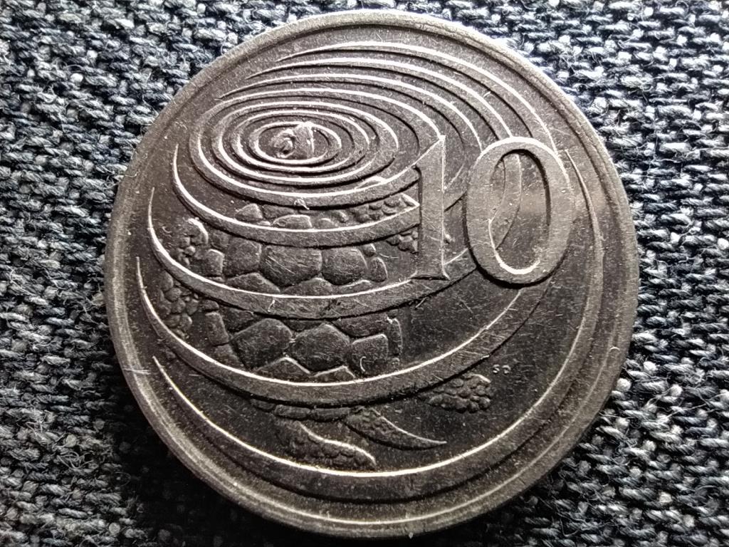 Kajm&aacute;n-szigetek II. Erzs&eacute;bet (1952-) z&ouml;ld teknős 10 cent