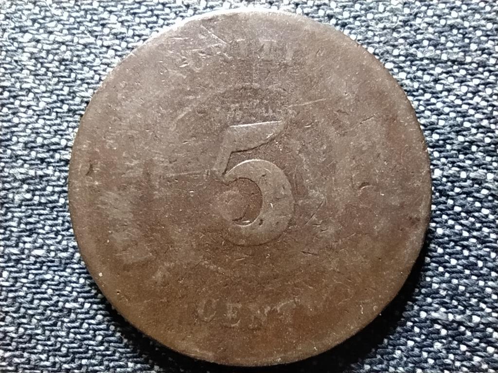 Mauritius Vikt&oacute;ria (1837-1901) 5 cent