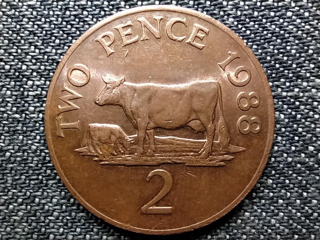 Guernsey II. Erzs&eacute;bet teh&eacute;n 2 penny