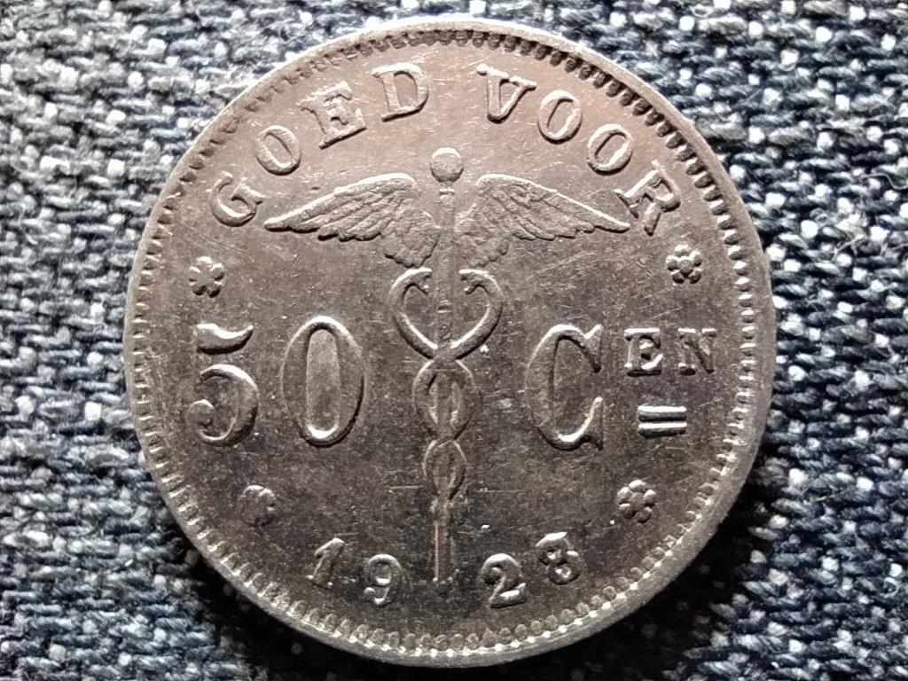 Belgium I. Albert (1909-1934) 50 centime (holland sz&ouml;veg)