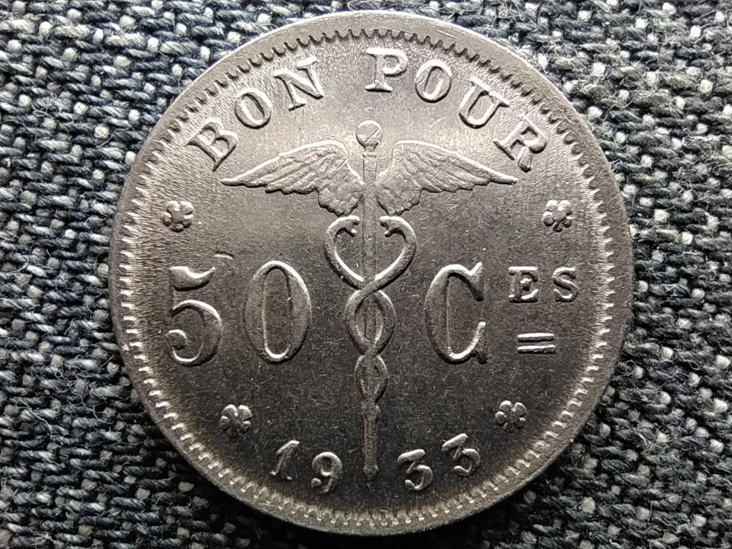 Belgium I. Albert (1909-1934) 50 centime (francia sz&ouml;veg)