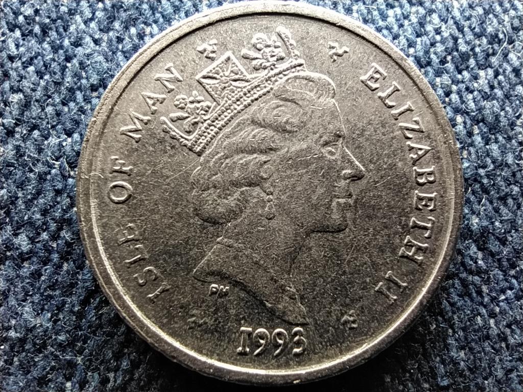 Man-sziget II. Erzs&eacute;bet 5 penny