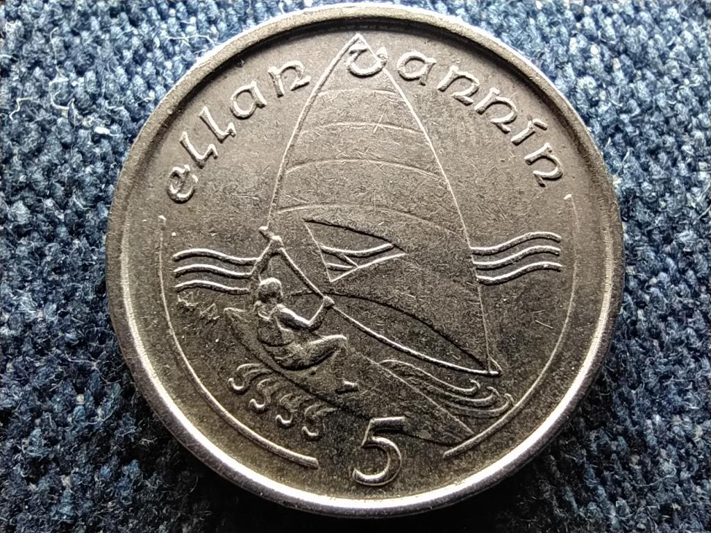 Man-sziget II. Erzs&eacute;bet 5 penny
