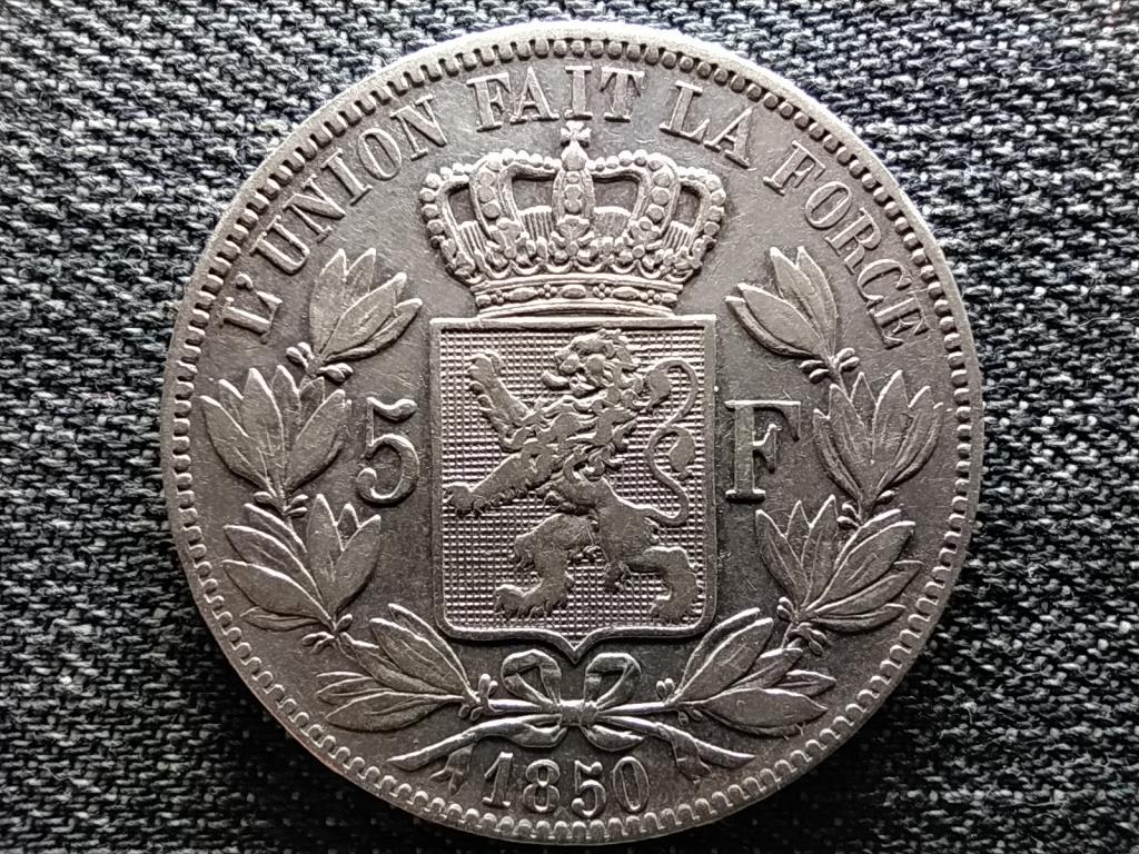 Belgium I. Lip&oacute;t (1831-1865) .900 ez&uuml;st 5 Frank
