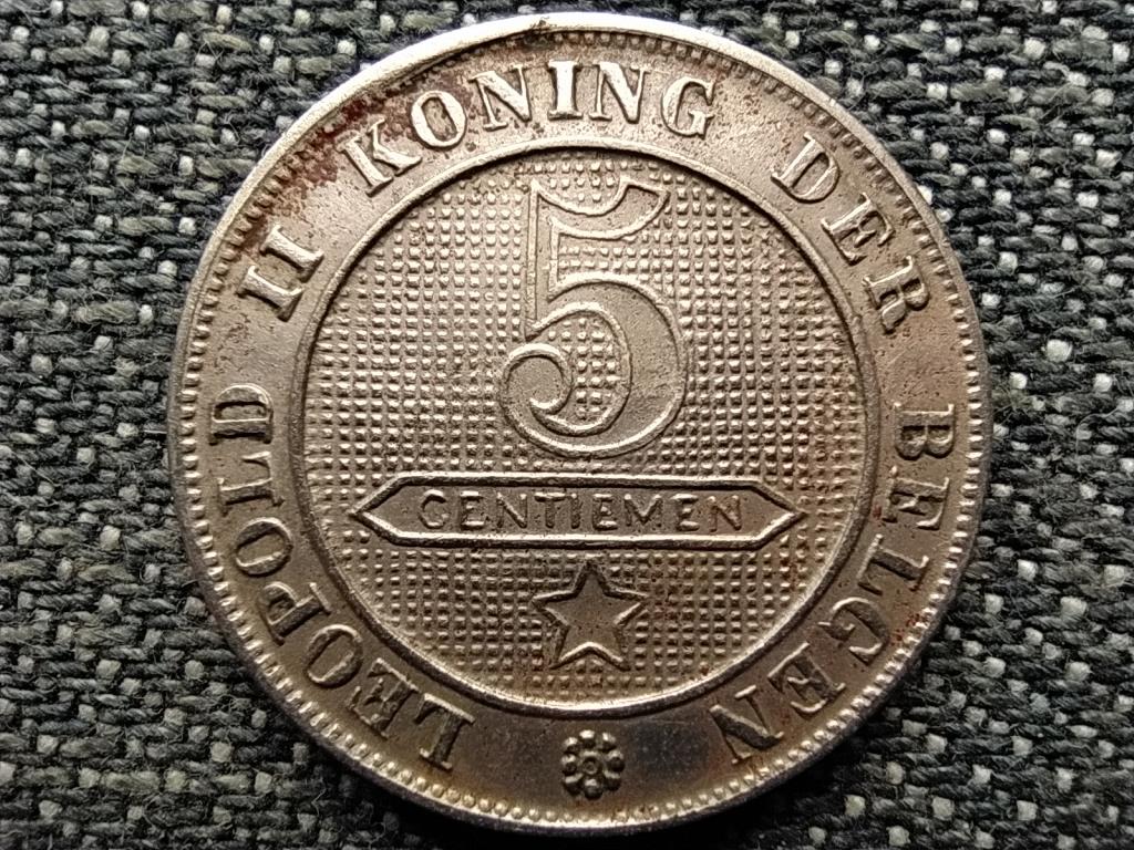 Belgium II. Lip&oacute;t (1865-1909) 5 centime (holland felirat)