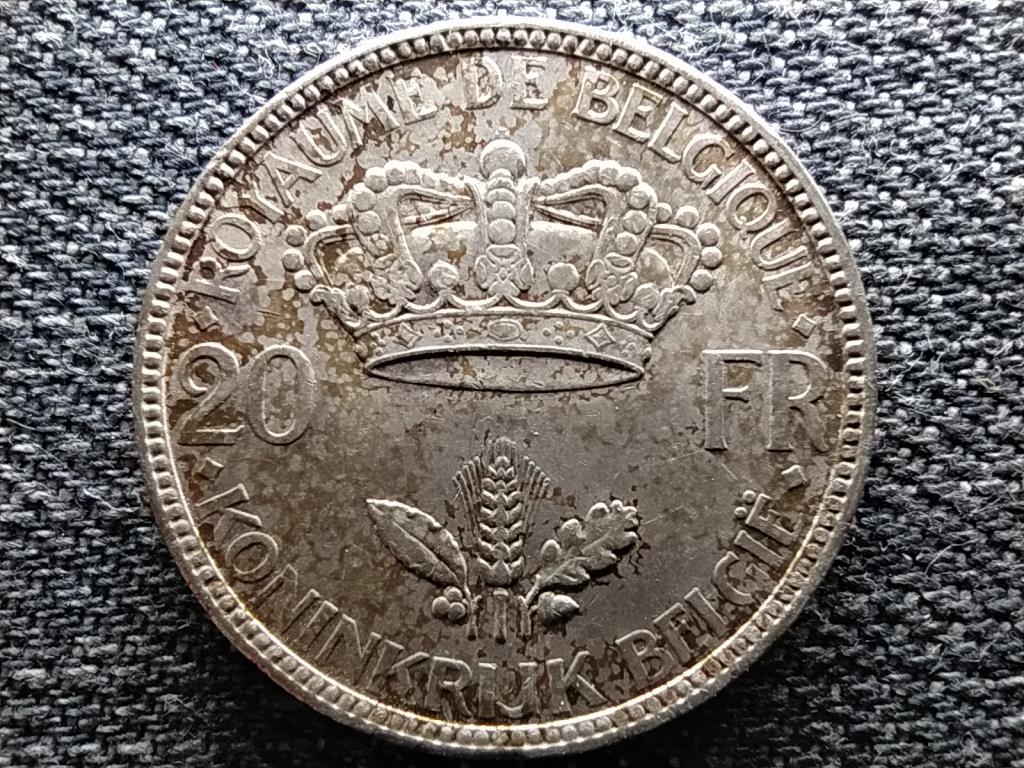Belgium III. Lip&oacute;t (1934-1951) .680 ez&uuml;st 20 Frank