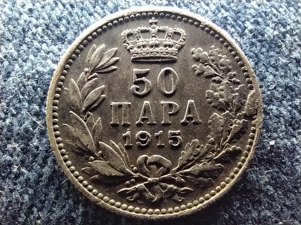 Szerbia I. P&eacute;ter (1903-1918) .835 ez&uuml;st 50 Para