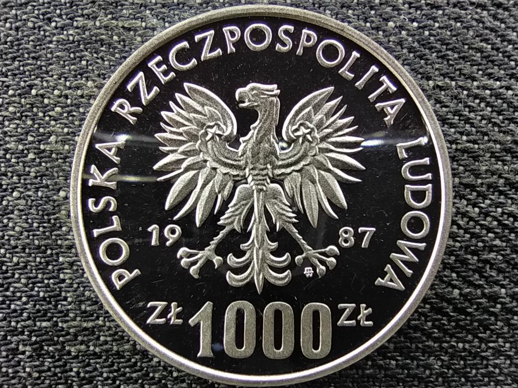 Lengyelorsz&aacute;g Calgary t&eacute;li olimpia 1988 .750 ez&uuml;st 1000 Zloty pr&oacute;baveret