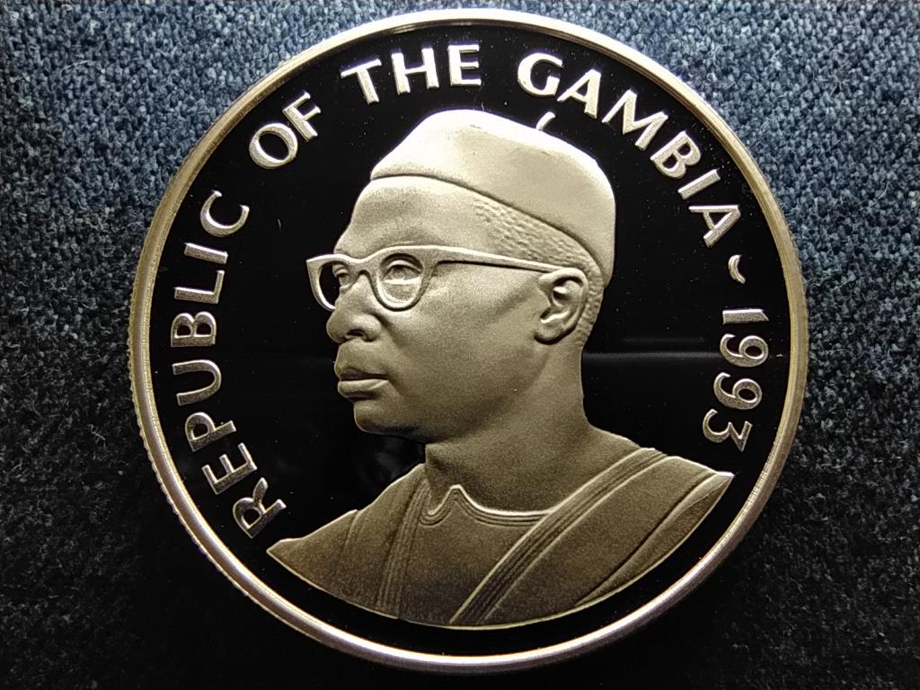 Gambia XXV. Ny&aacute;ri Olimpiai 1992 Barcelona Birk&oacute;z&aacute;s .925 Ez&uuml;st 20 Dalasi