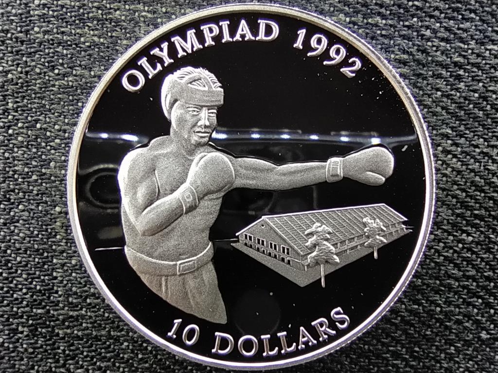 Salamon-szigetek Ny&aacute;ri olimpia Barcelona box .925 ez&uuml;st 10 doll&aacute;r