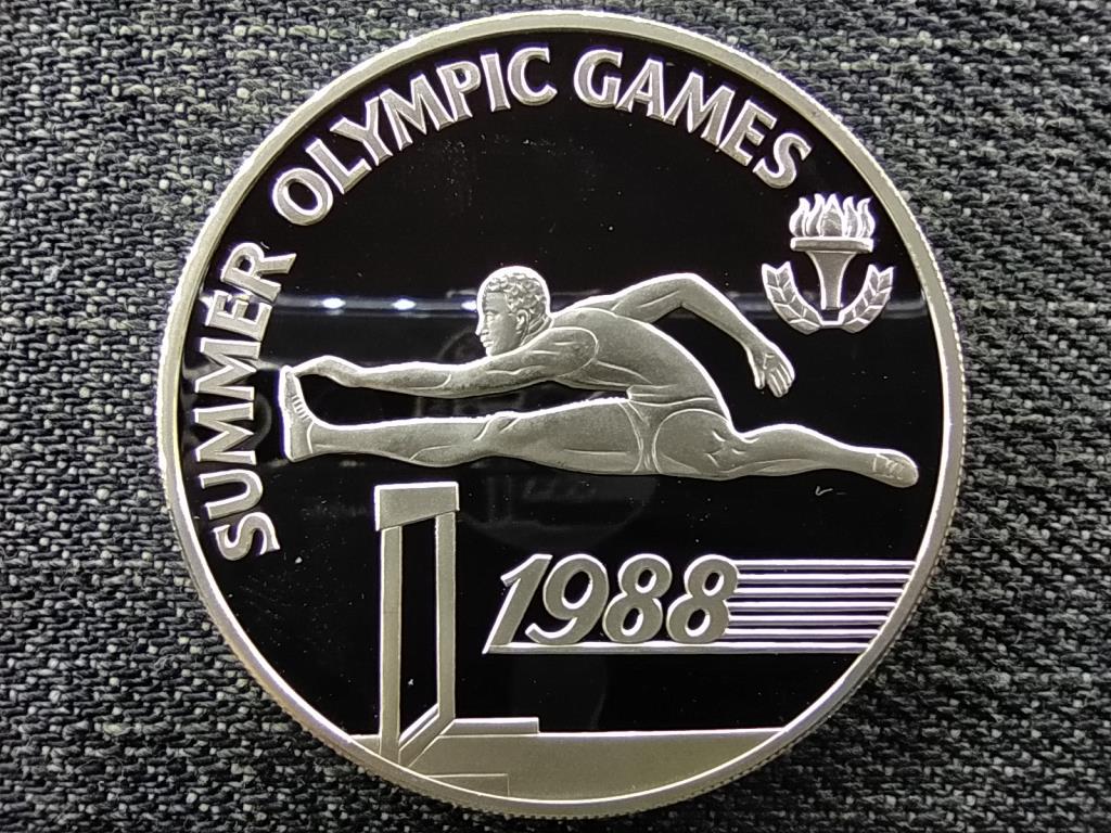 Barbados Ny&aacute;ri Olimpiai J&aacute;t&eacute;kok 1988 Sz&ouml;ul .925 ez&uuml;st 20 Doll&aacute;r