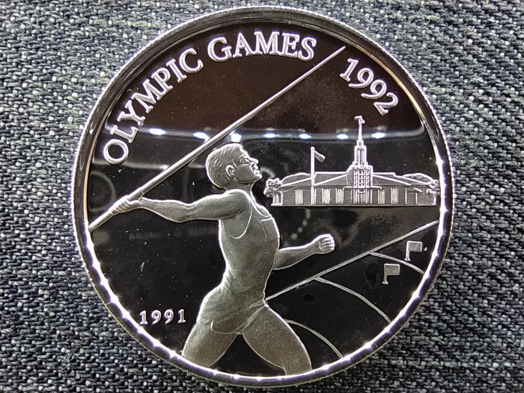 Szamoa Ny&aacute;ri olimpia Barcelona gerelyhaj&iacute;t&oacute; .925 ez&uuml;st 10 Tala