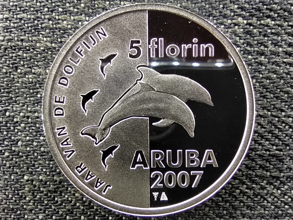 Aruba A delfin &eacute;ve .925 ez&uuml;st 5 florin