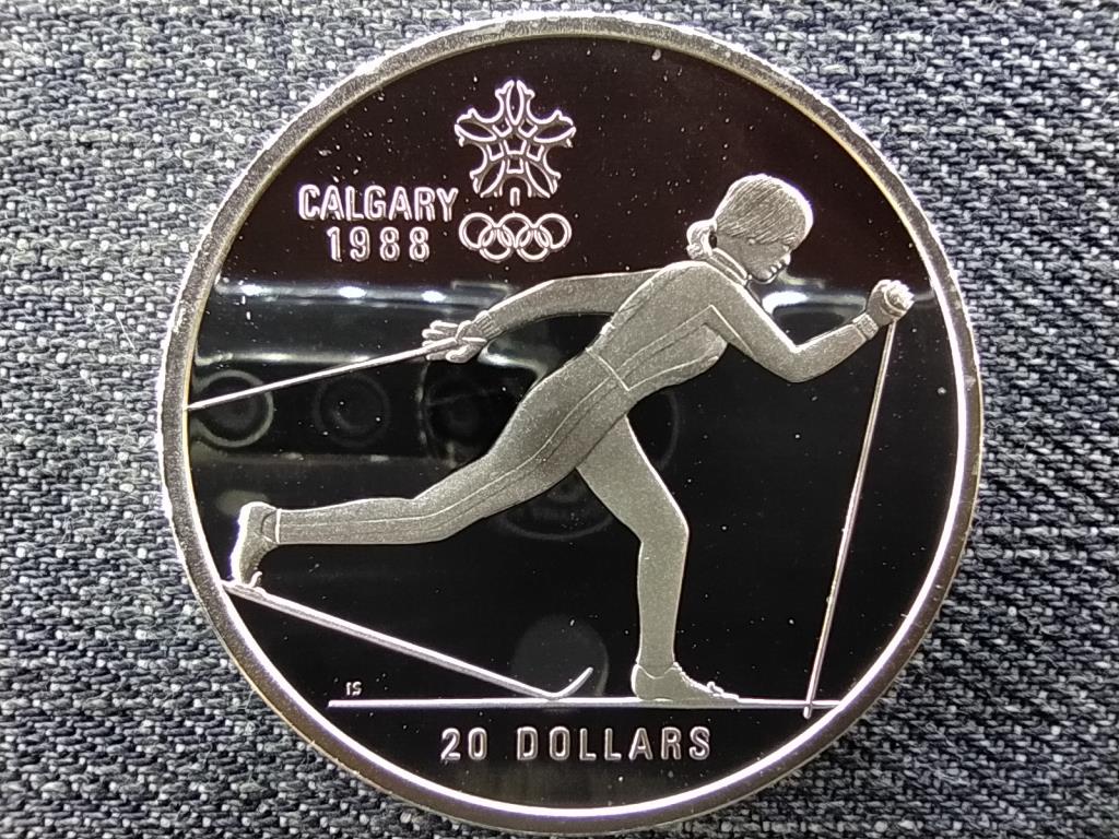 Kanada T&eacute;li olimpia Calgary s&iacute;fut&aacute;s .925 ez&uuml;st 20 Doll&aacute;r