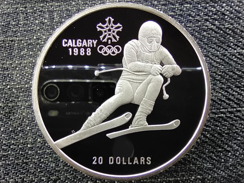 Kanada T&eacute;li olimpia Calgary alpesi s&iacute; .925 ez&uuml;st 20 Doll&aacute;r