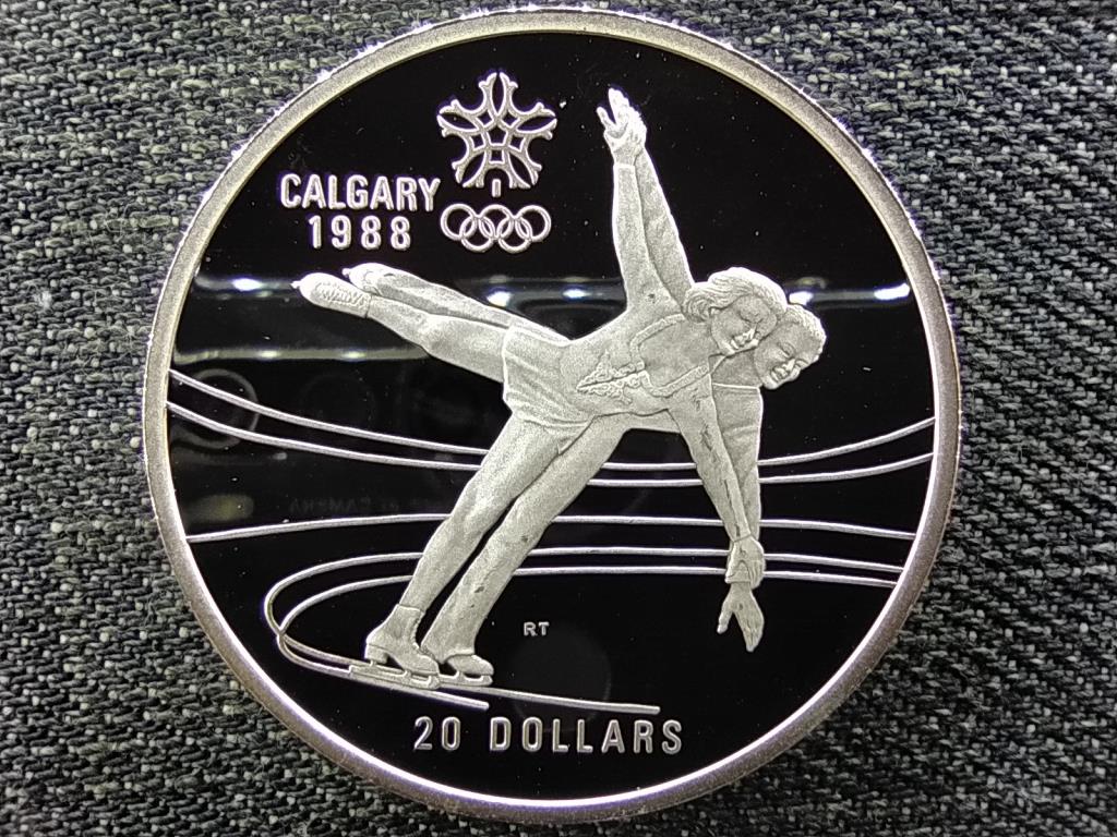 Kanada T&eacute;li olimpia Calgary műkorcsolya .925 ez&uuml;st 20 Doll&aacute;r