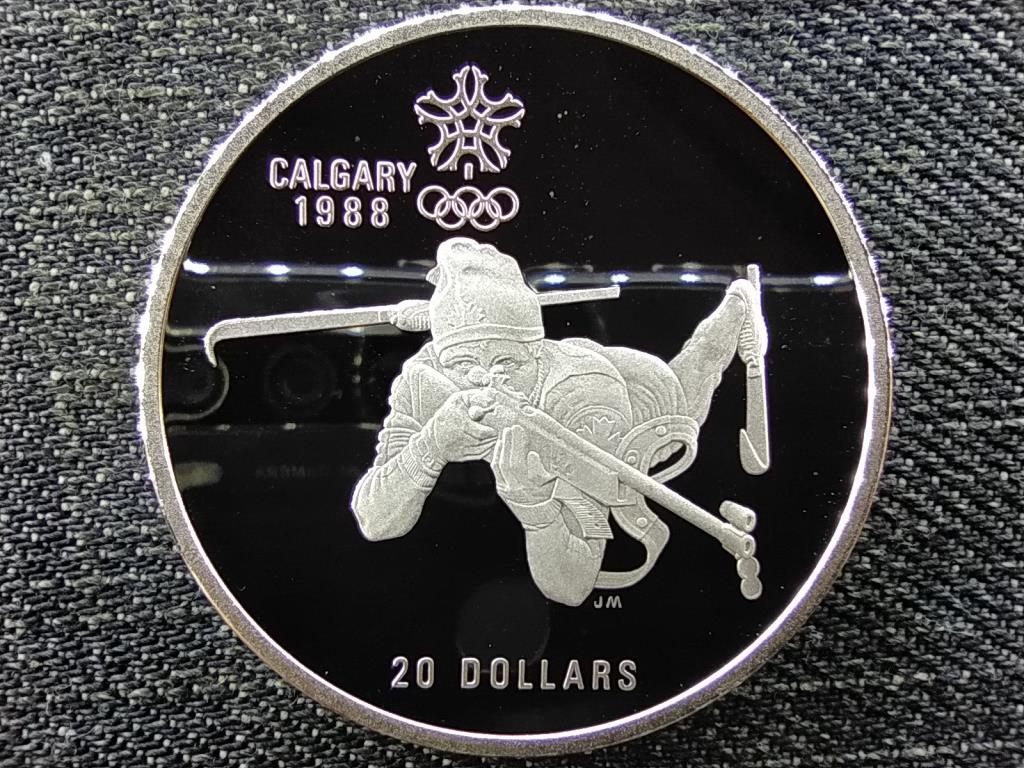 Kanada T&eacute;li olimpia Calgary biatlon .925 ez&uuml;st 20 Doll&aacute;r