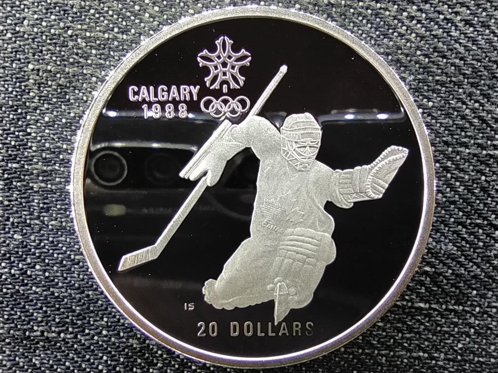 Kanada T&eacute;li olimpia Calgary hoki .925 ez&uuml;st 20 Doll&aacute;r