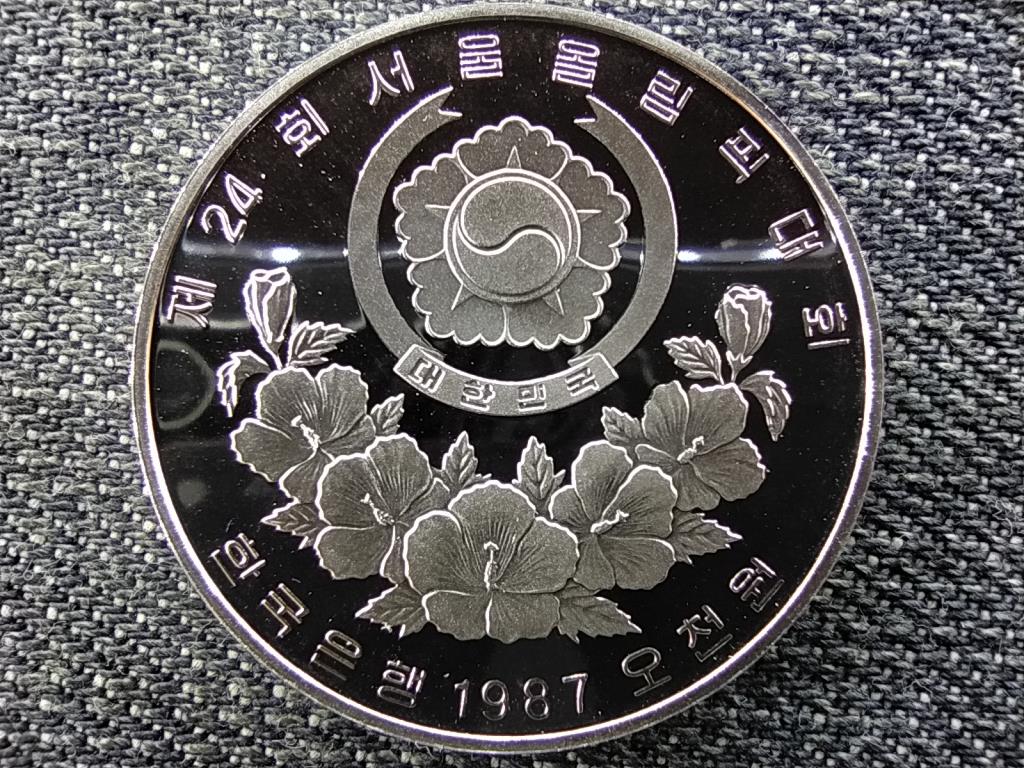 D&eacute;l-Korea Olimpiai J&aacute;t&eacute;kok Sz&ouml;ulban 1988 Hinta verseny .925 ez&uuml;st 5000 won