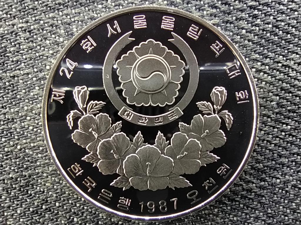 D&eacute;l-Korea Olimpiai J&aacute;t&eacute;kok Sz&ouml;ulban 1988 Jegi Chagi .925 ez&uuml;st 5000 won