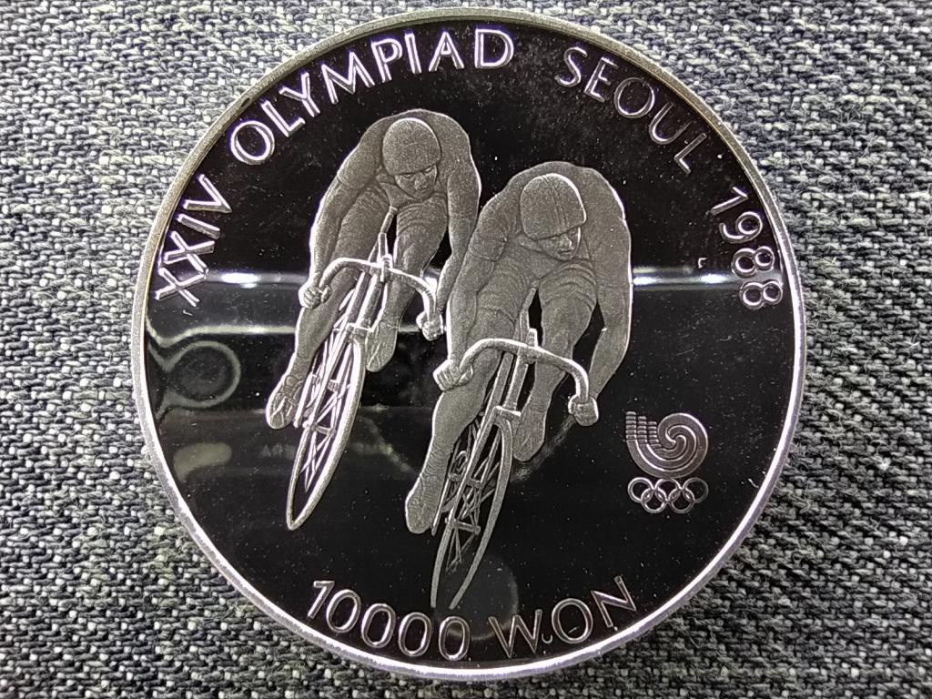 D&eacute;l-Korea Olimpiai J&aacute;t&eacute;kok Sz&ouml;ulban 1988 Ker&eacute;kp&aacute;roz&aacute;s .925 ez&uuml;st 10000 won