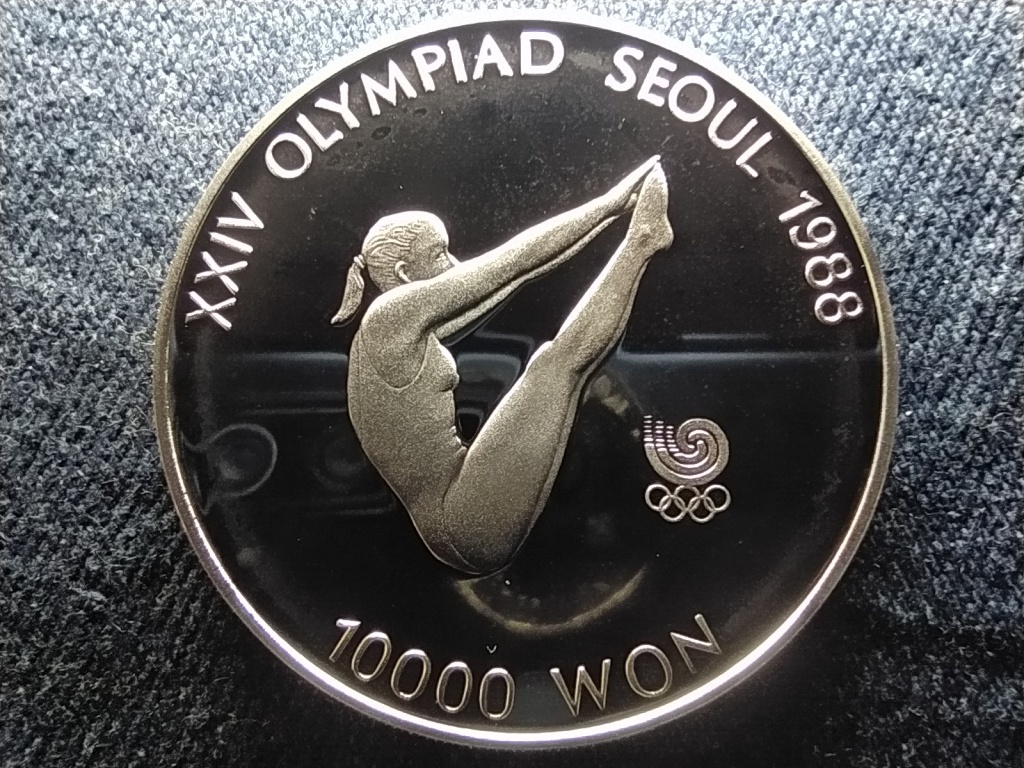 D&eacute;l-Korea Olimpiai J&aacute;t&eacute;kok Sz&ouml;ulban 1988 Műugr&aacute;s .925 ez&uuml;st 10000 won