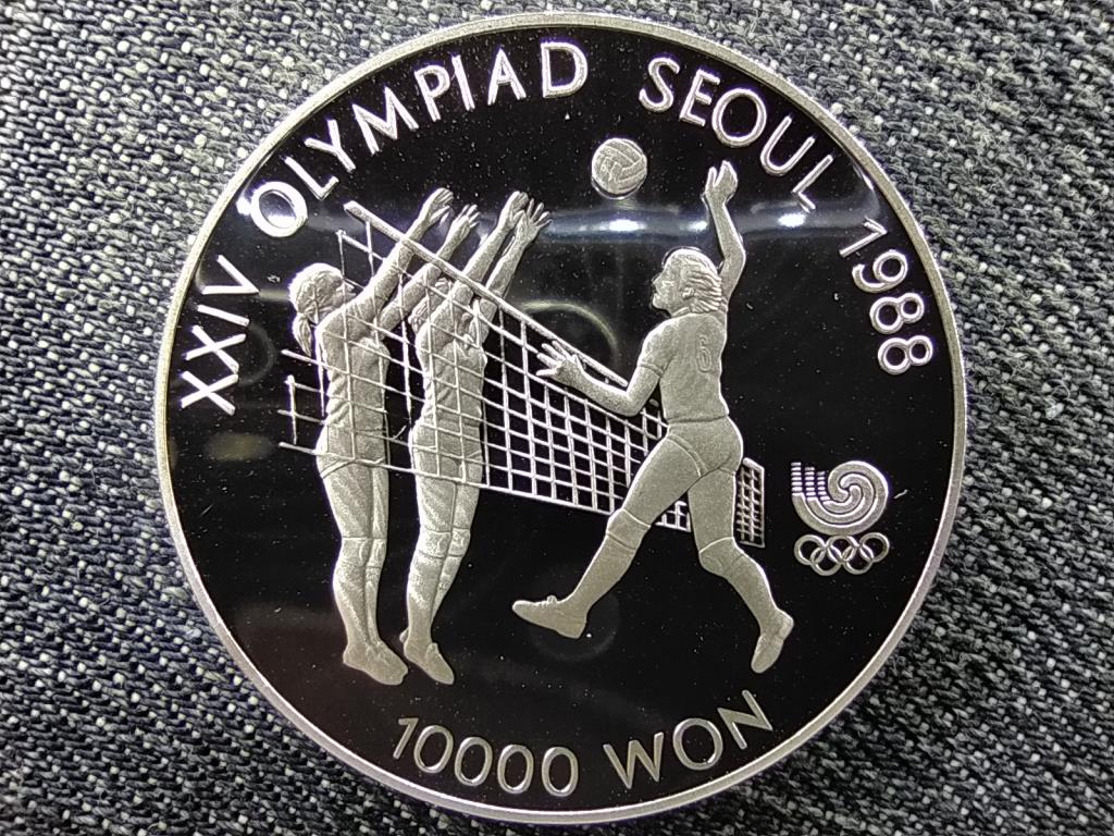 D&eacute;l-Korea Olimpiai J&aacute;t&eacute;kok Sz&ouml;ulban 1988 R&ouml;plabda .925 ez&uuml;st 10000 won