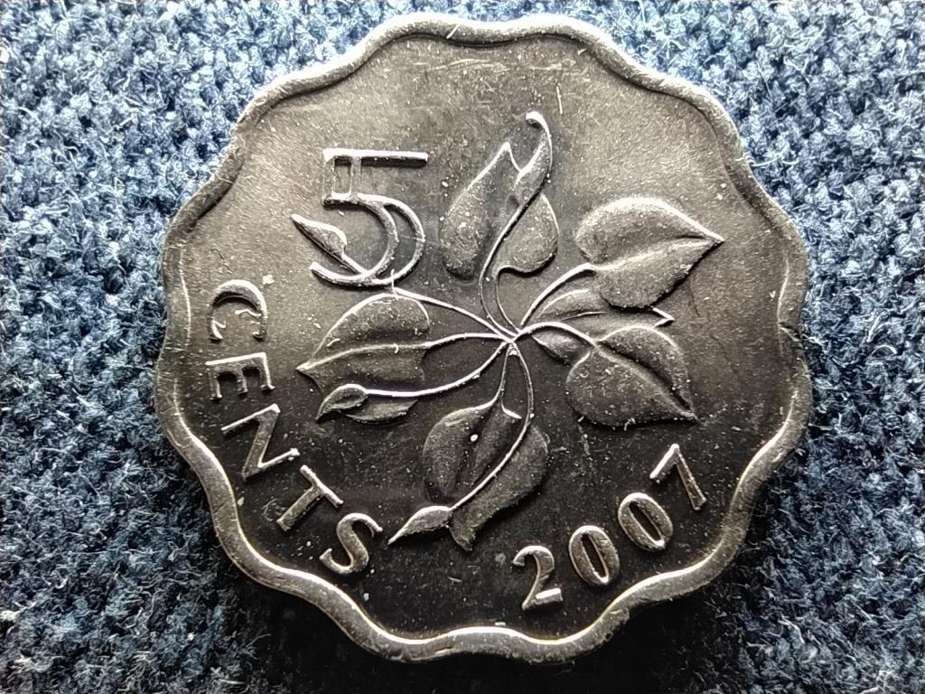 Szv&aacute;zif&ouml;ld III. Mswati (1986-2018) 5 cent