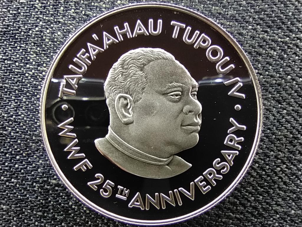 Tonga 25 &eacute;ves a Term&eacute;szetv&eacute;delmi Vil&aacute;galap .925 ez&uuml;st 2 paanga
