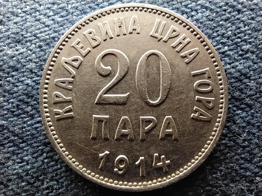 Montenegr&oacute; I. Mikl&oacute;s (1860-1918) 20 para