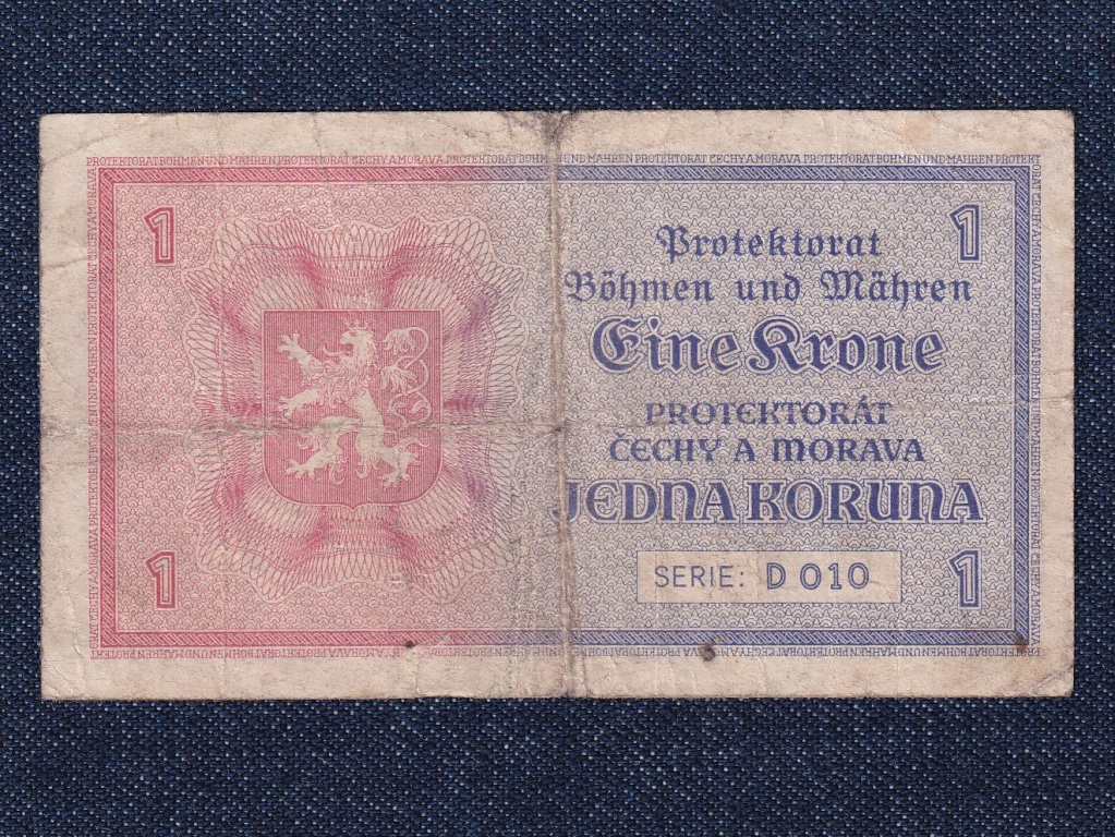 Csehorsz&aacute;g Cseh-Morva Protektor&aacute;tus (1939-1945) 1 Korona bankjegy