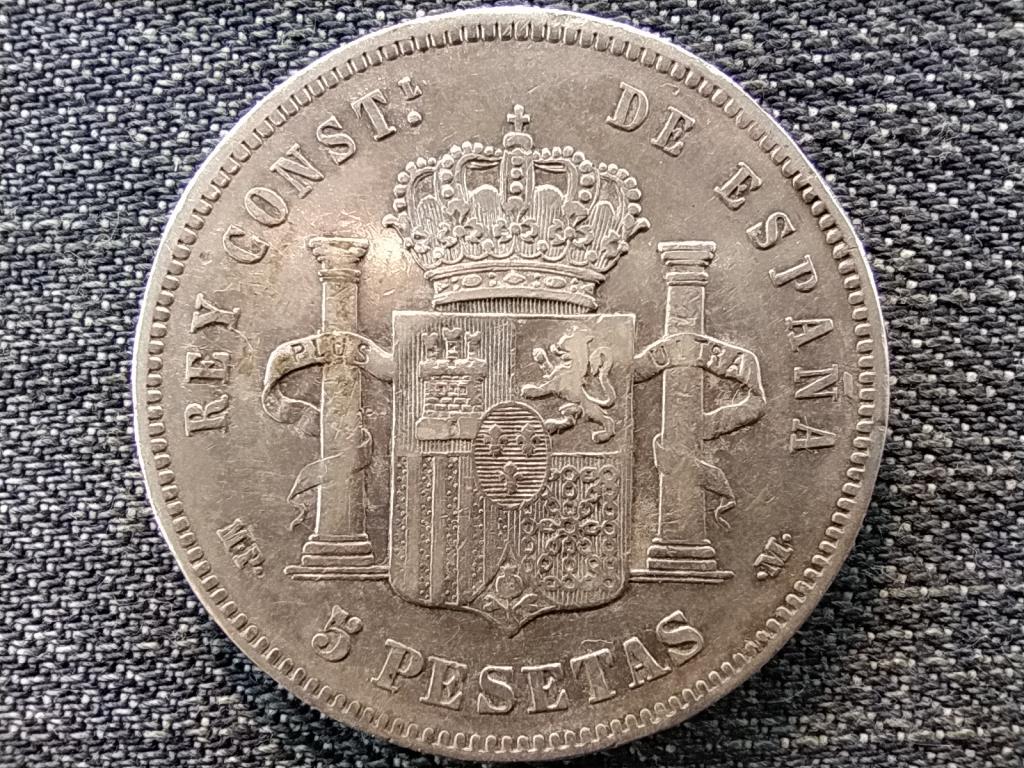 Spanyolorsz&aacute;g XIII. Alfonz (1886-1931) .900 ez&uuml;st 5 Peseta