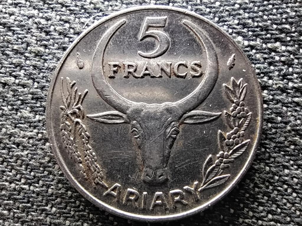Madagaszk&aacute;r &ouml;k&ouml;r 5 frank 1 ariary
