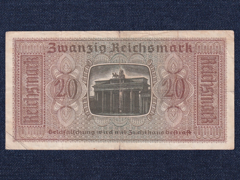 N&eacute;metorsz&aacute;g II. VH Megsz&aacute;llt n&eacute;met ter&uuml;let 20 birodalmi m&aacute;rka bankjegy