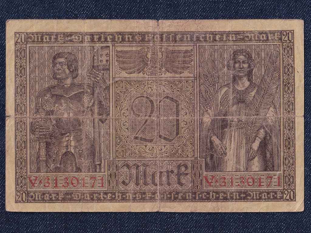 N&eacute;metorsz&aacute;g M&aacute;sodik Birodalom (1871-1918) 20 M&aacute;rka bankjegy