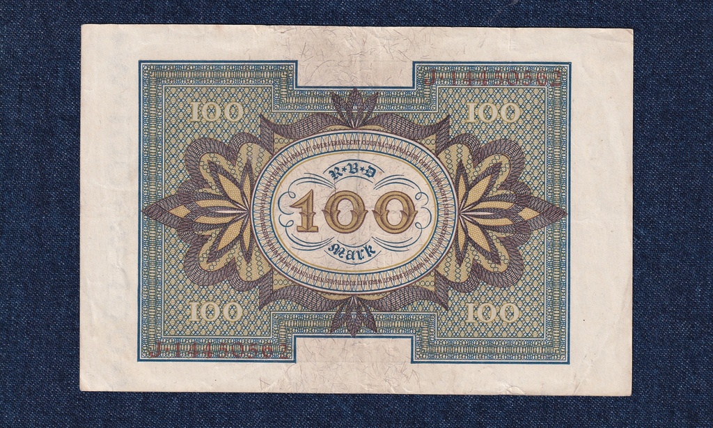 N&eacute;metorsz&aacute;g Weimari K&ouml;zt&aacute;rsas&aacute;g (1919-1933) 100 M&aacute;rka bankjegy