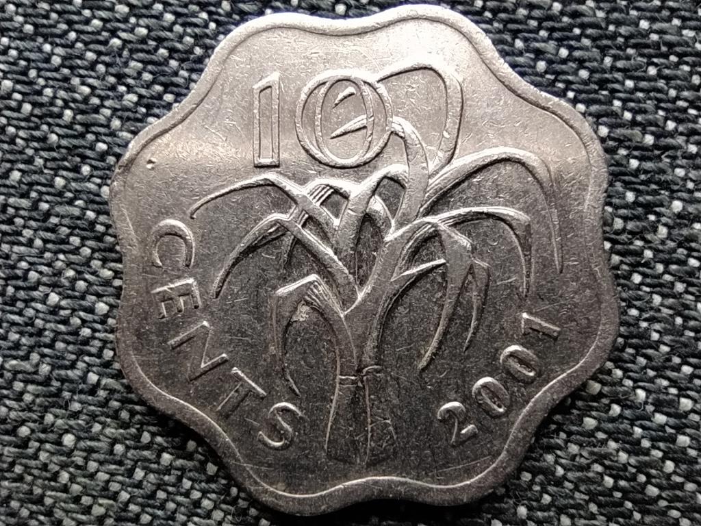 Szv&aacute;zif&ouml;ld III. Mswati (1986-2018) 10 cent
